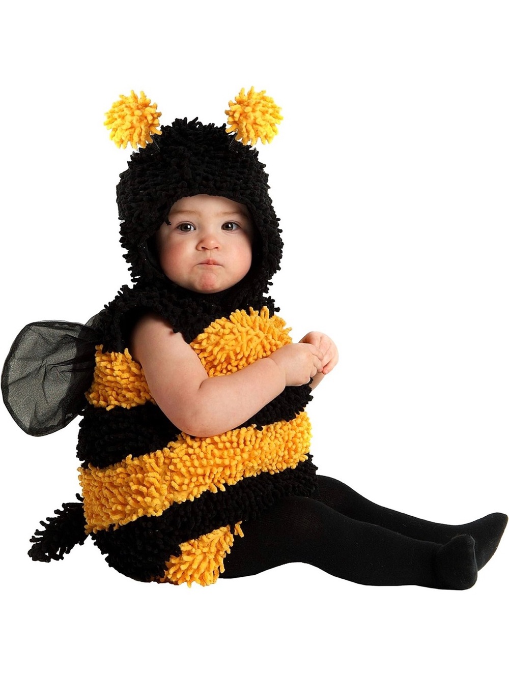Kids Bumblebee Costume - Black & Yellow Plush Bee Outfit 12-18 months